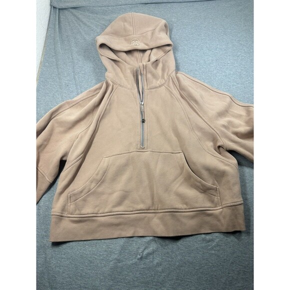 Lululemon SCUBA OVERSIZE 1/2 Zip HOODIE Pink Clay WOMENS size M/L - Picture 4 of 9